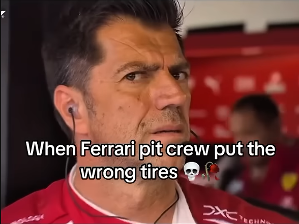 Ferrari messes up and use the wrong tires